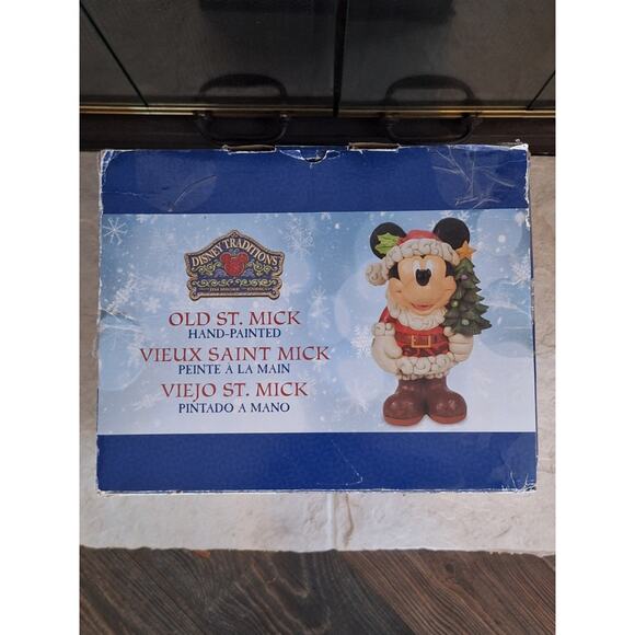 JIM SHORE 17” inch Mickey Mouse Old St. Mick Christmas Holiday Greeter By Disney - Picture 4 of 13